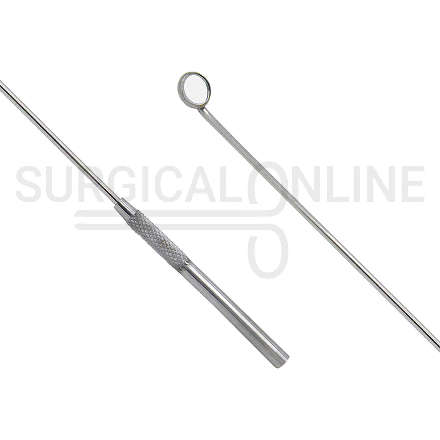 Laryngeal Mirror #000 10mm Angled Mirror With Grip Handle 7.6″