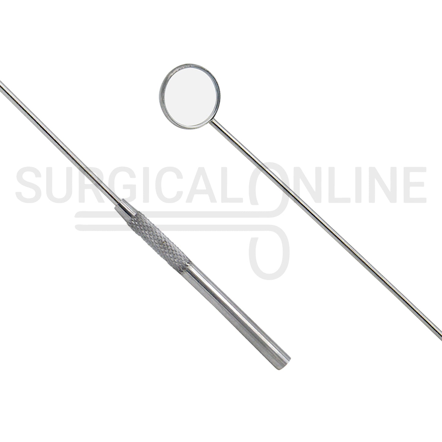 Laryngeal Mirror #3 20mm Angled Mirror With Grip Handle 8"
