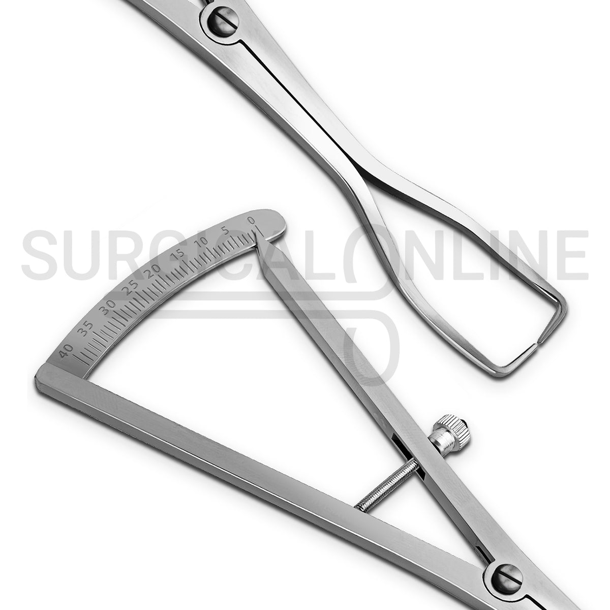 Weiss Modified Castroviejo Caliper 6.75″ Curved Graduated 0–40mm