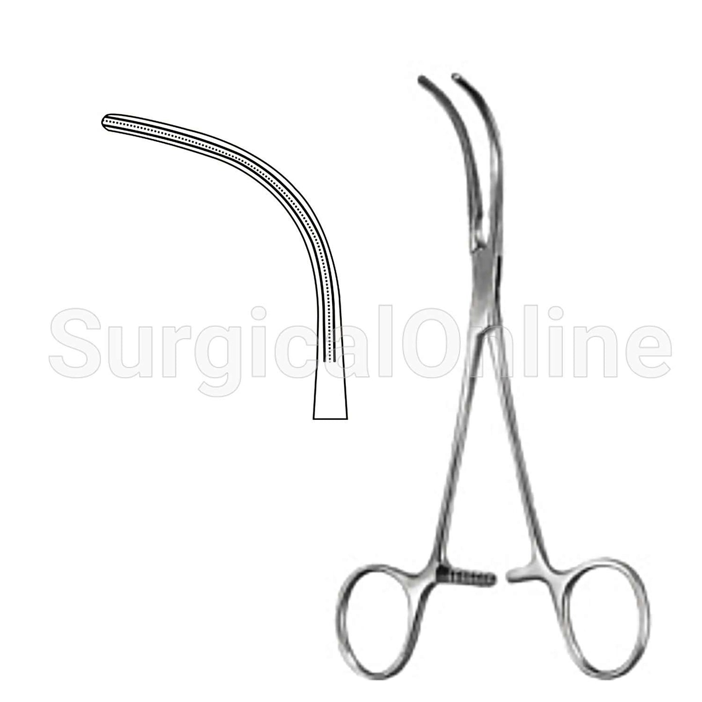 Debakey Atraumatic Forceps Full Curved 6.00"