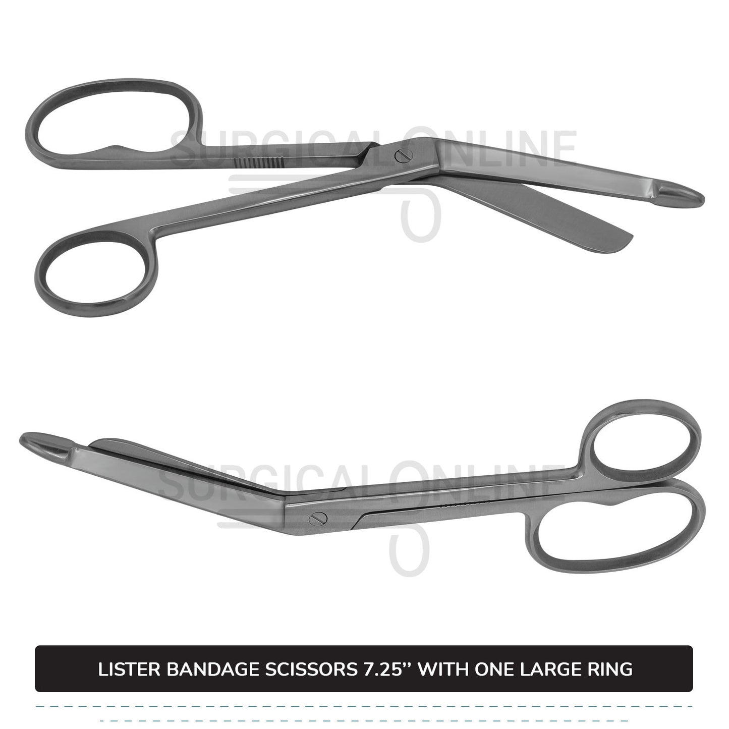 Lister Bandage Scissor 7.25" with One Large Ring