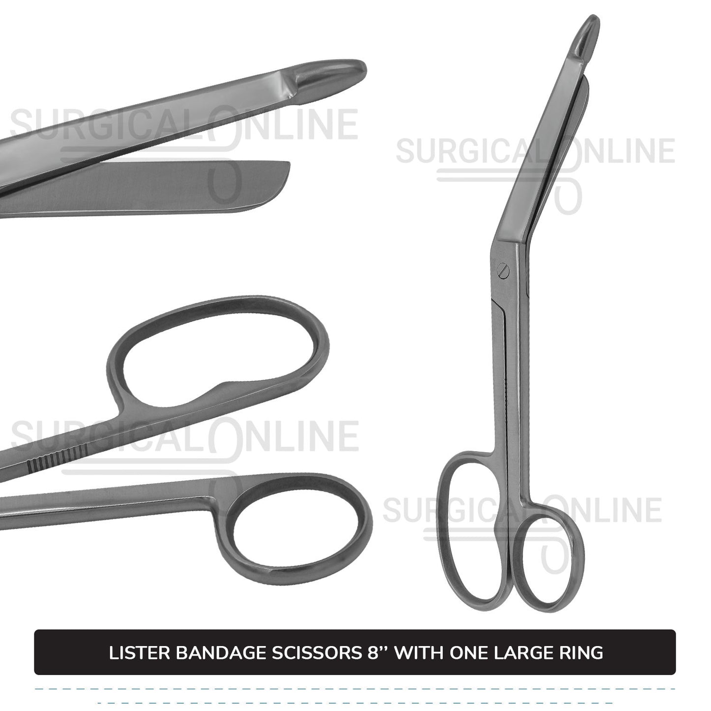 Lister Bandage Scissor 8" with One Large Ring