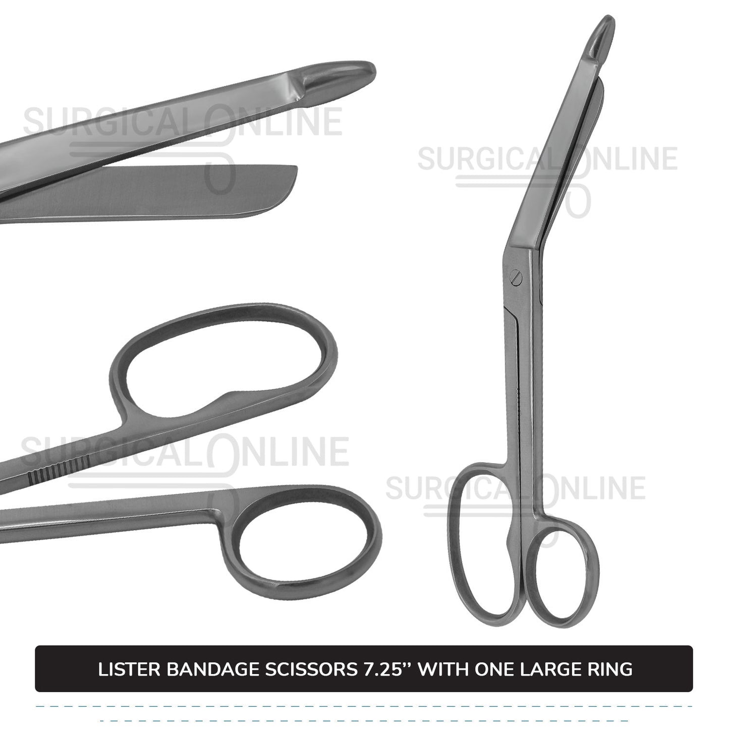 Lister Bandage Scissor 7.25" with One Large Ring