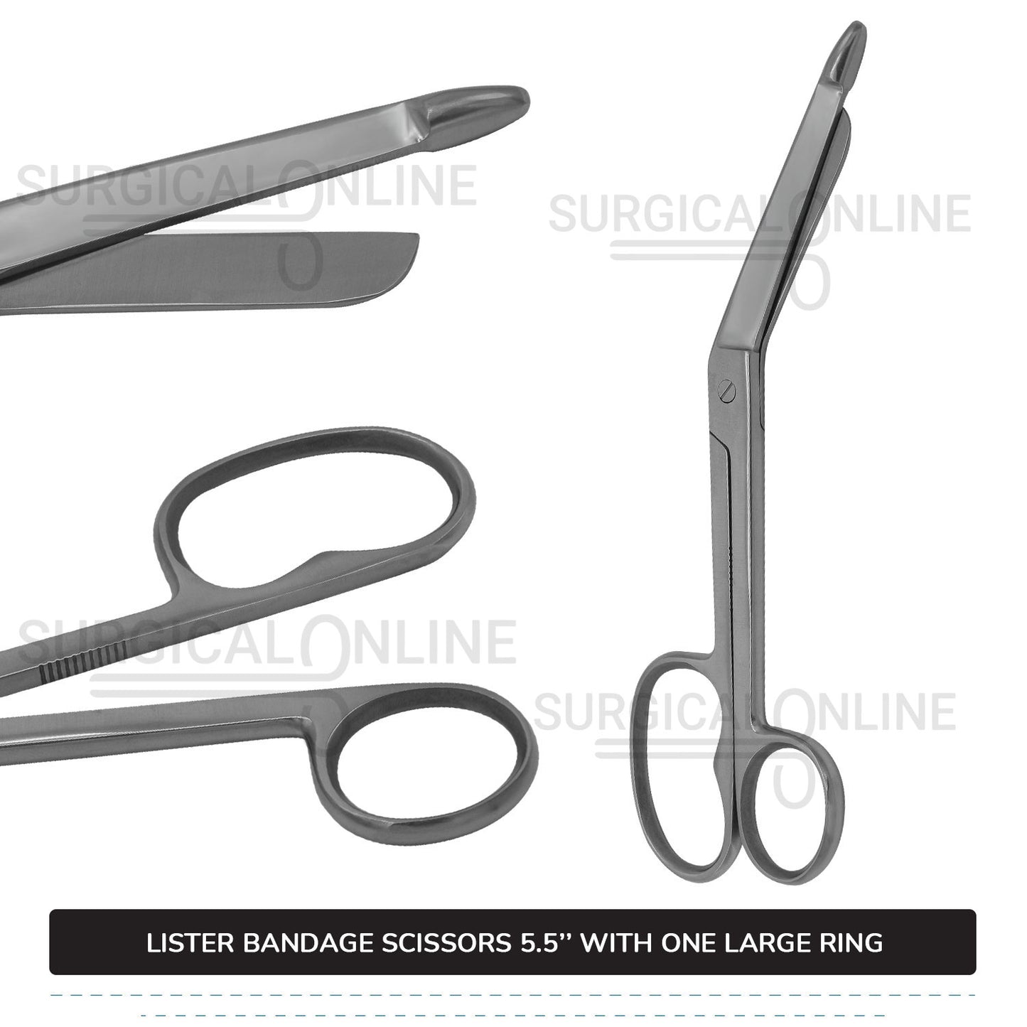 Lister Bandage Scissor 5.5" with One Large Ring