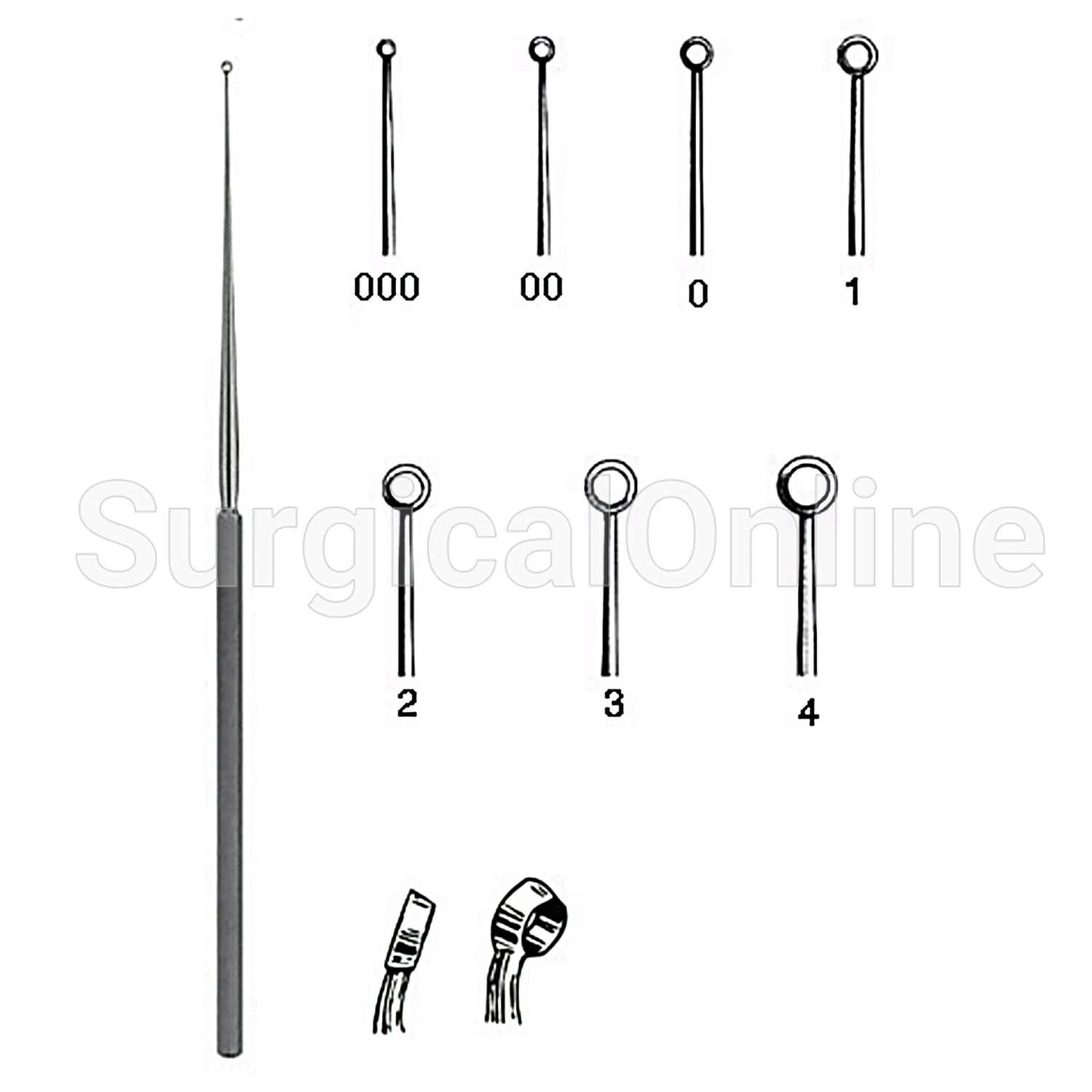 Buck Ear Curette Sharp Straight #00