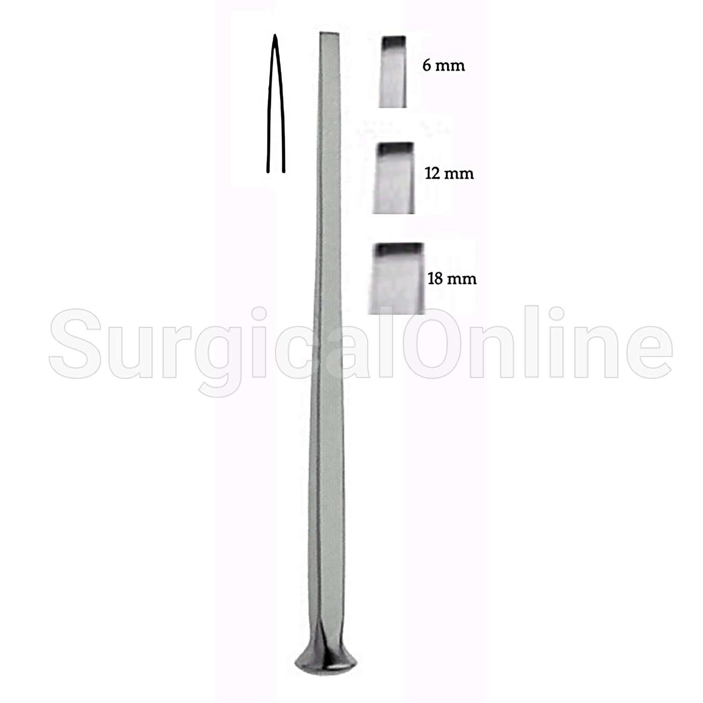 Us Army Pattern Osteotome 6.50" (16.5 cm) 12mm Wide