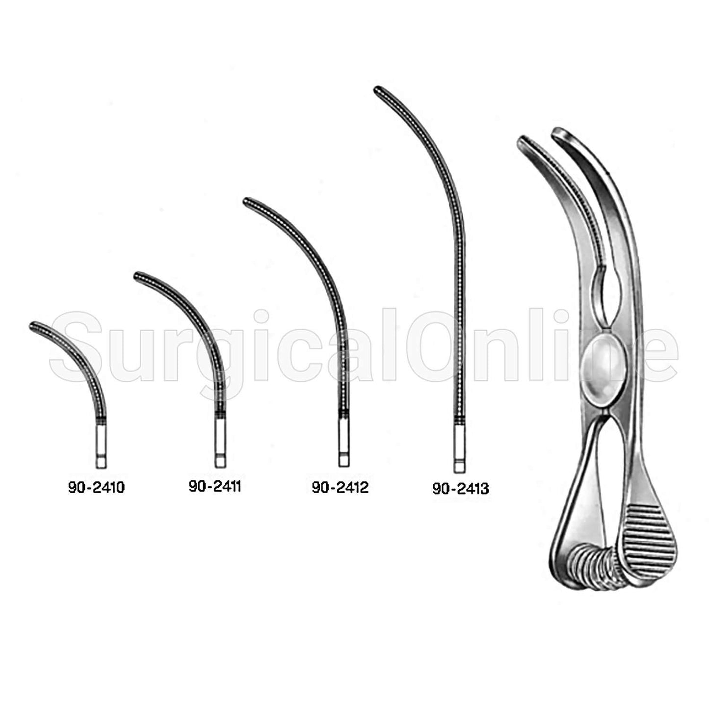 Glover Bulldog Clamp, With Spring Tension Adjusting Screw, Curved, 11 cm Width 6cm Jaws