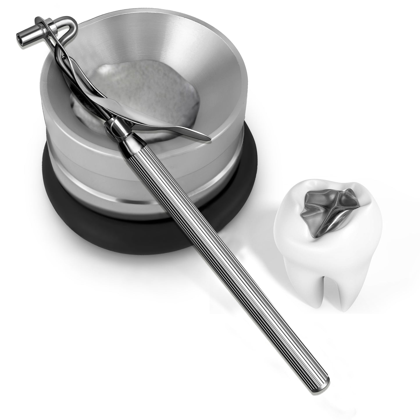 2 Pcs Amalgam Carrier Single Regular 2mm Tip + Amalgam Well Set