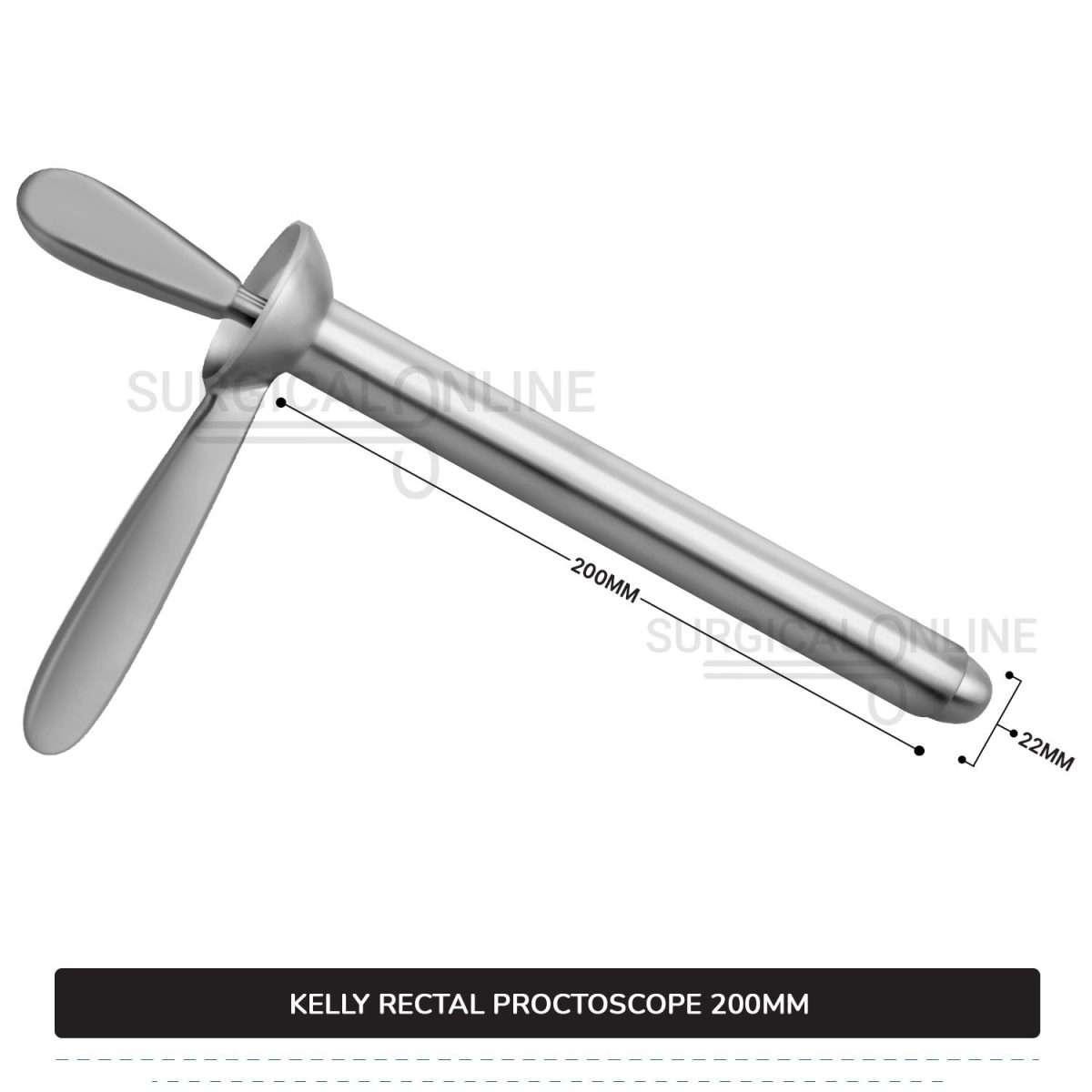 Kelly Anal Proctoscope, 8" (20 cm) Long X 7/8" (2.2 cm), Outer Diameter With Obturator Rectal Speculum