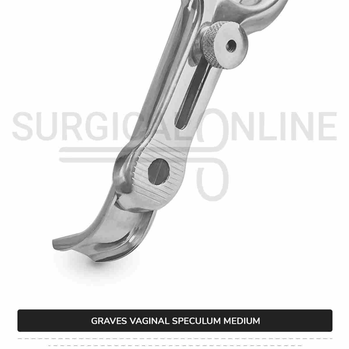 Graves Vaginal Speculum Medium, 1 3/8" (3.5 cm) X 4" (10 cm)