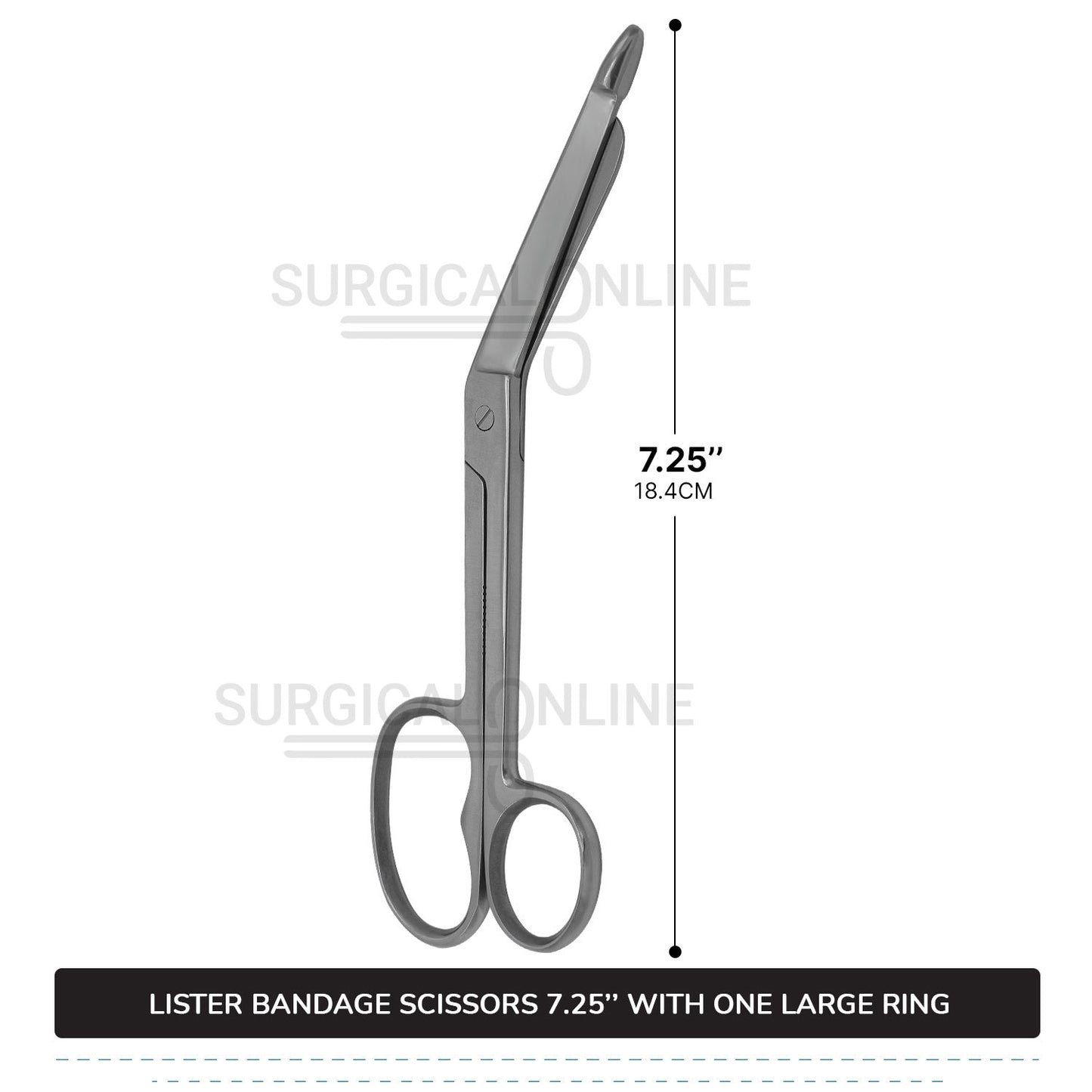 Lister Bandage Scissor 7.25" with One Large Ring