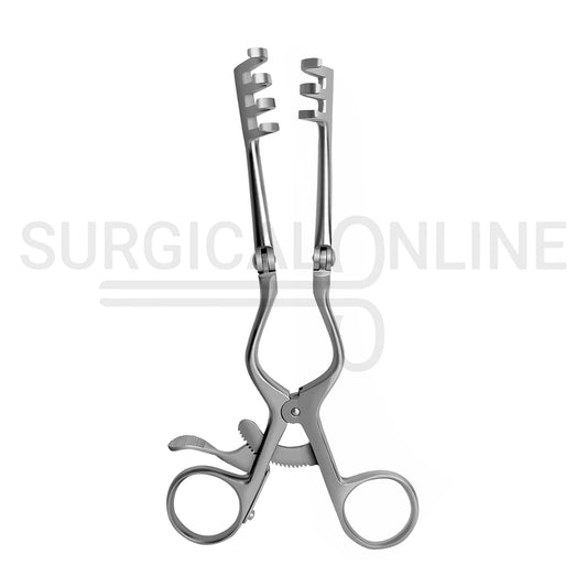 Beckman-Weitlaner Retractor With Hinged Blades 3X4 Prong Blunt 6.50"