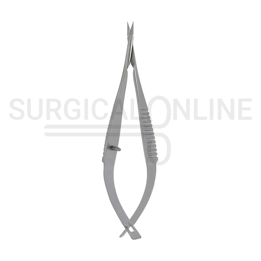 Micro Vannas Scissors Spring Handle 3″ Straight Sharp Blades