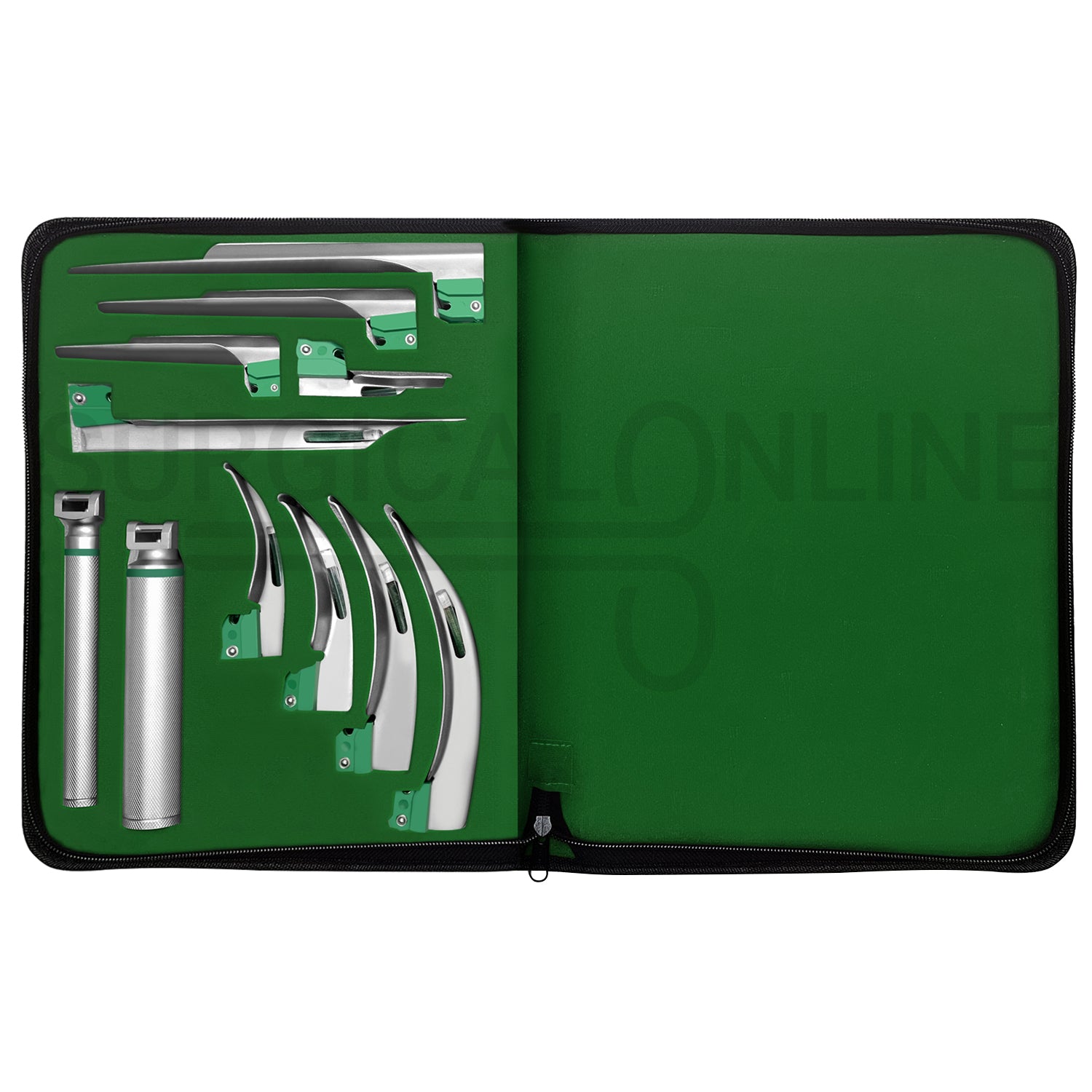 Fiber Optic Disposable Macintosh & Miller Laryngoscope Set