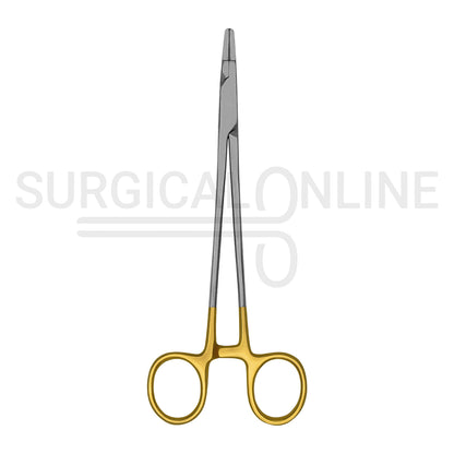 TC Ryder Needle Holder 7″ Serrated Jaws With Gold-Plated Handles