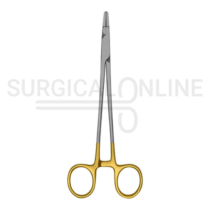 TC Ryder Needle Holder 8″ Serrated Jaws With Gold-Plated Handles