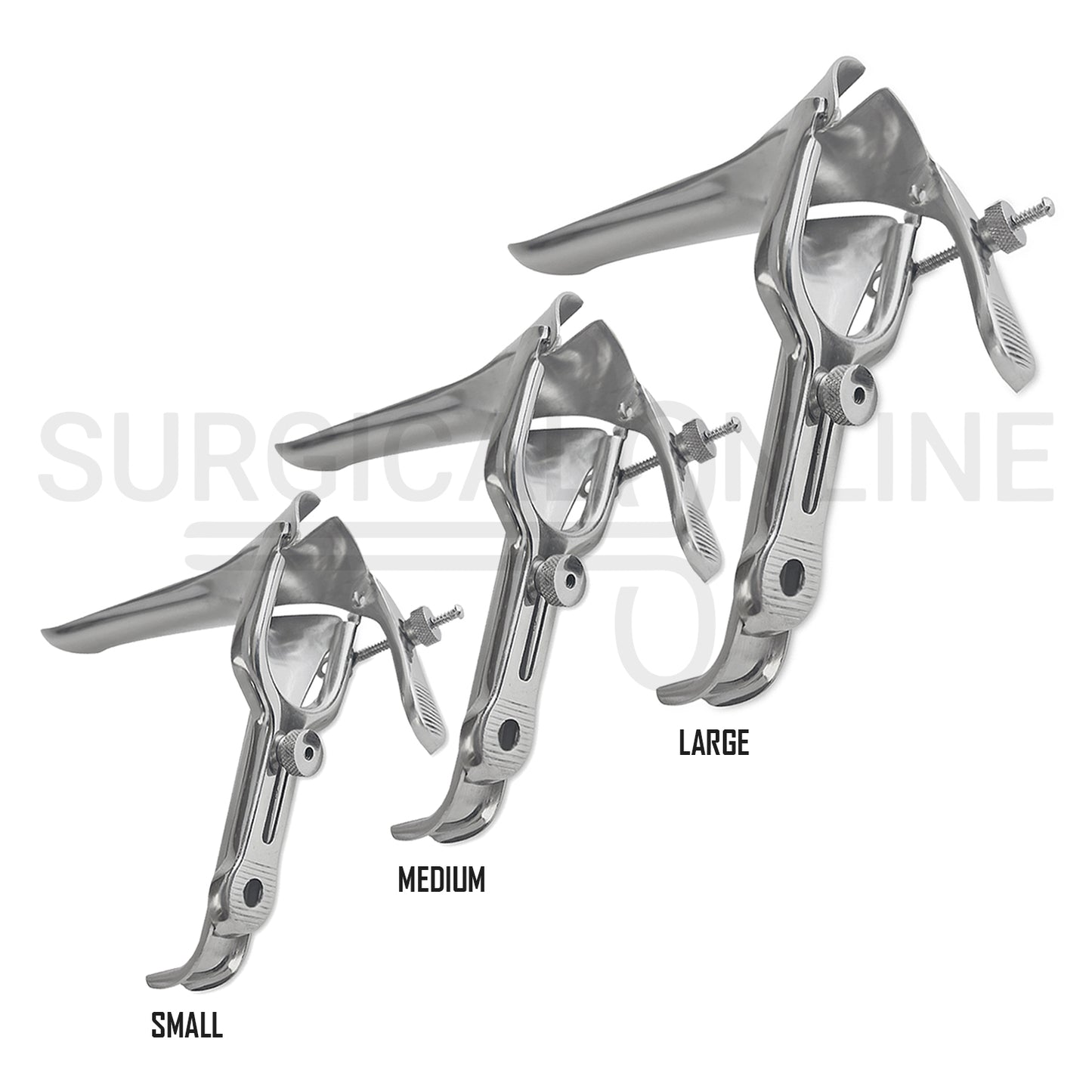 3-Pcs Graves Vaginal Speculum Small, Medium & Large Set