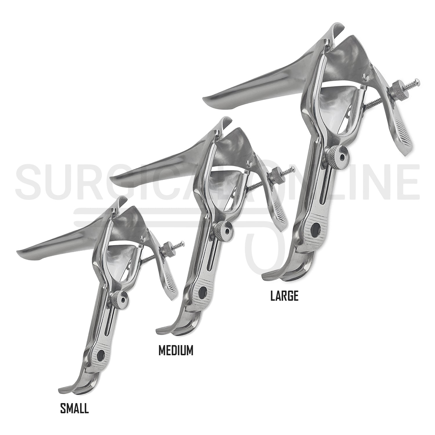 3-Pcs Graves Vaginal Speculum Small, Medium & Large Set