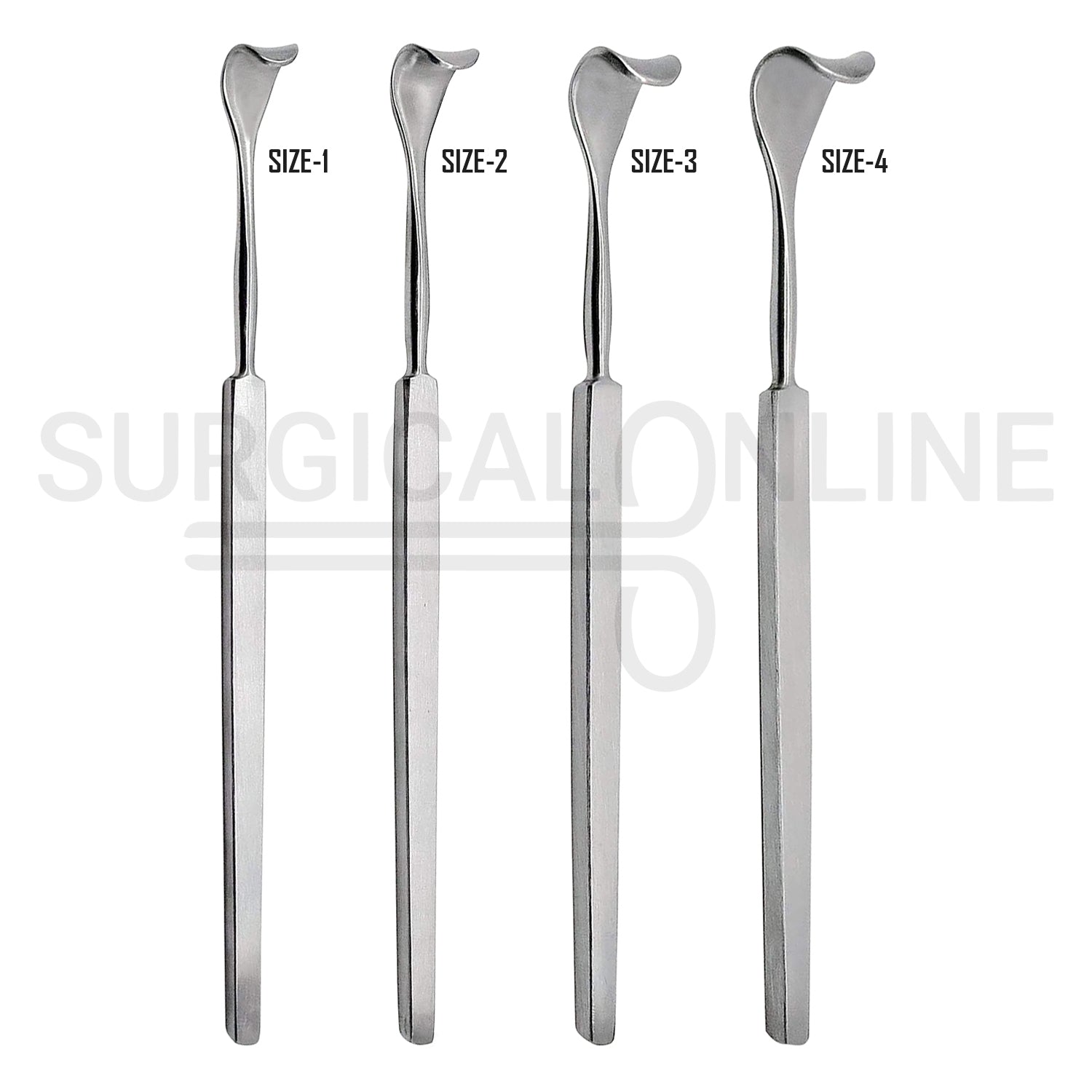 4 Pcs Desmarres Eyelid Retractor 5.5″ Size-1, 2, 3, & 4 Set