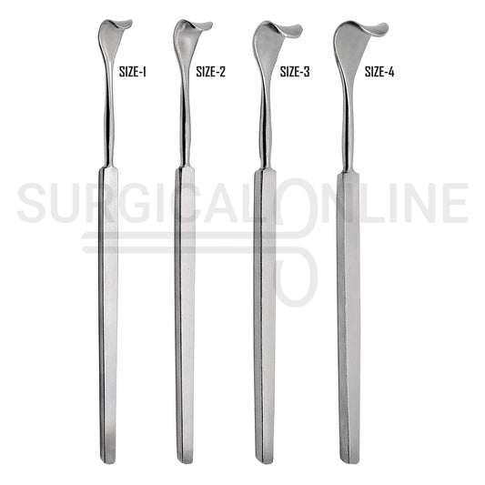 4 Pcs Desmarres Eyelid Retractor 5.5″ Size-1, 2, 3, & 4 Set