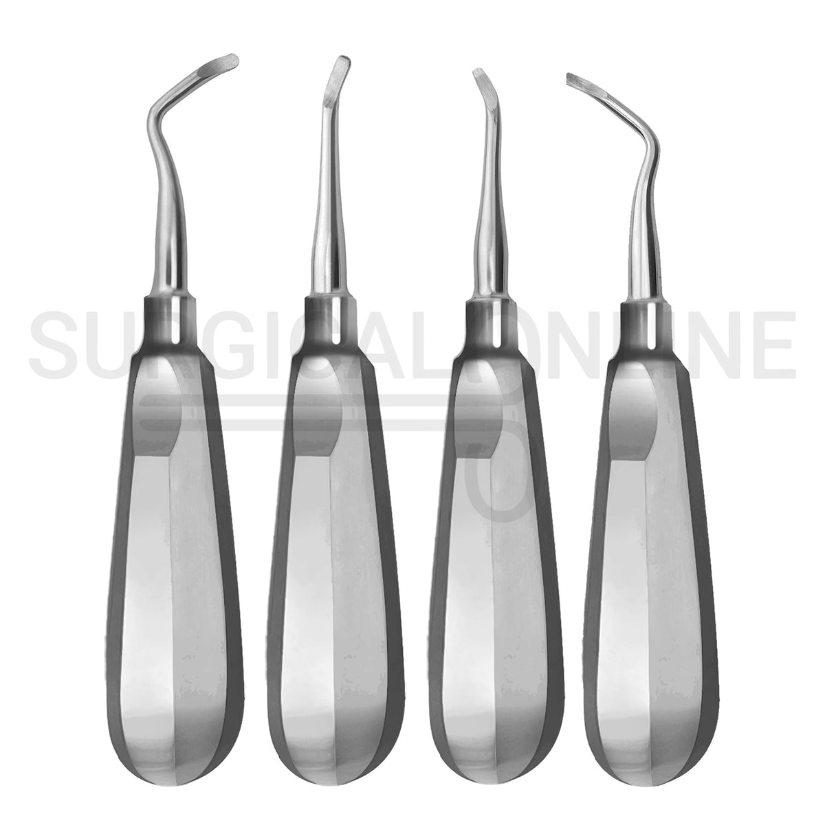 4 Pcs Miller Dental Root Elevators East, West, Right & Left Set