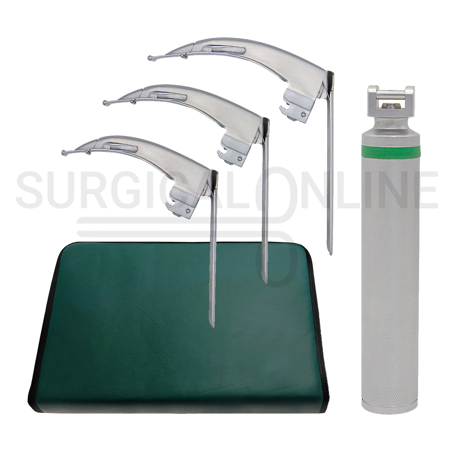 McCoy Flexi-Tip Fiber Optic Laryngoscope Set W/Carrying Case