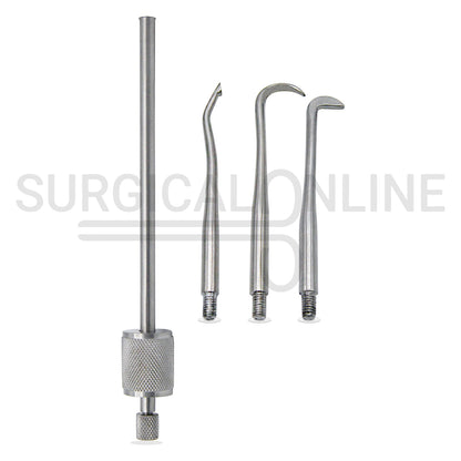 Morrel Crown Remover With 3 Attachment Tips Set