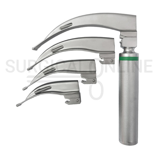 Fiber Optic Laryngoscope Macintosh 4 Blades & 1 Handle Set