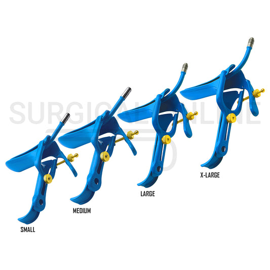 4 Pcs LLETZ LEEP Graves Vaginal Speculum Blue Coated S, M, L & XL Set