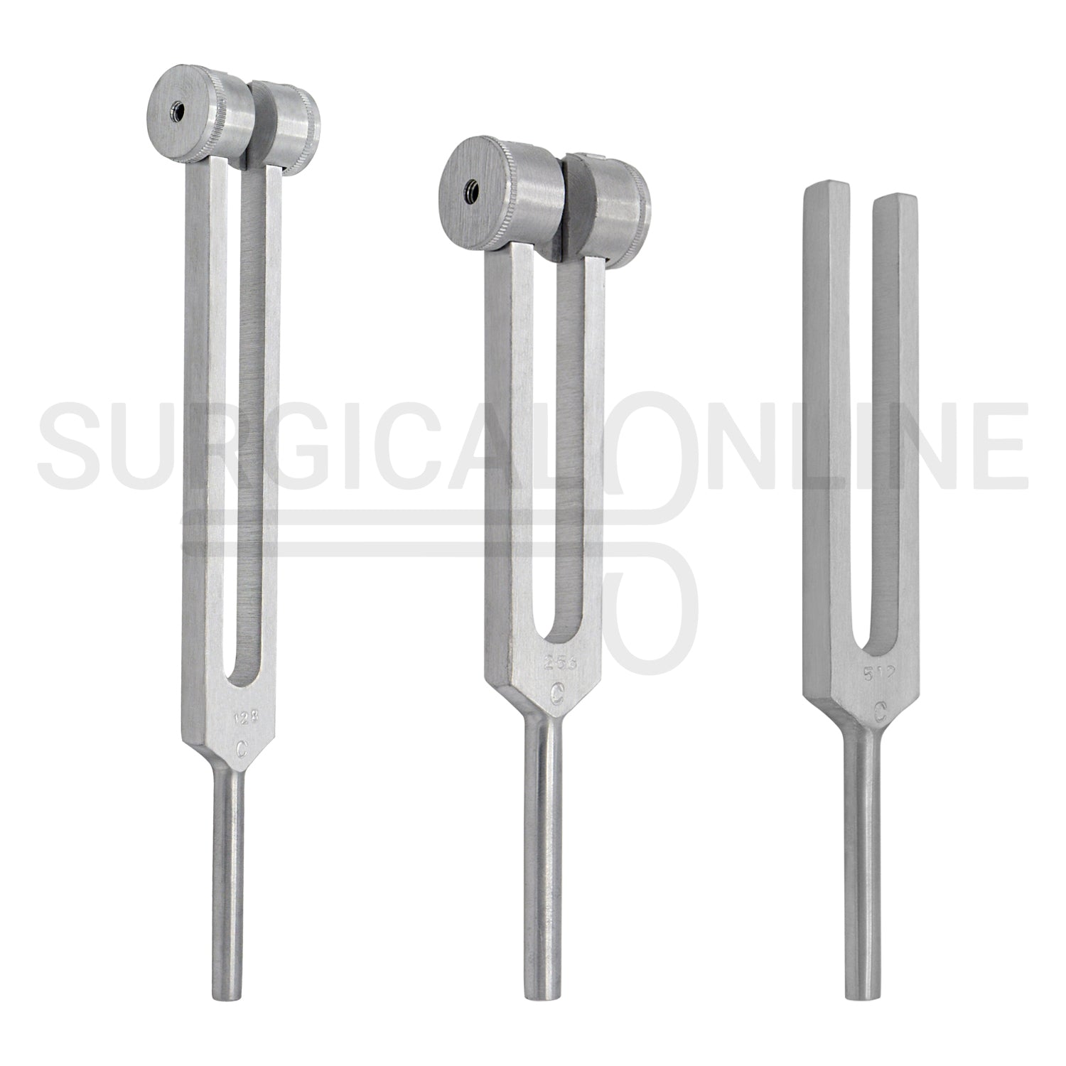 3 Pcs Tuning Fork C-128, C-256 & C-512 Set