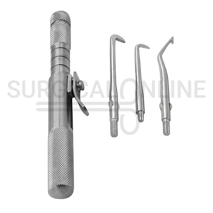 Semi-Automatic Crown Remover Gun 6″ With 3 Attachment Tips Set