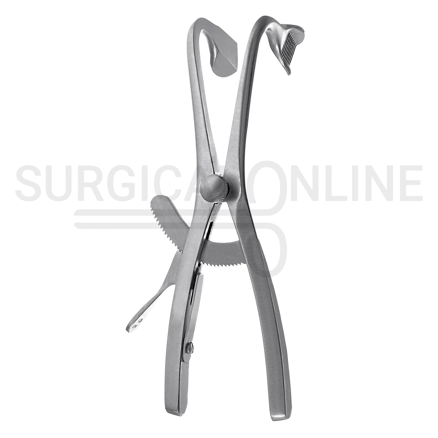 Denhart Mouth Gag 5.5″ With Serrated Curved Blades & Grip Lock