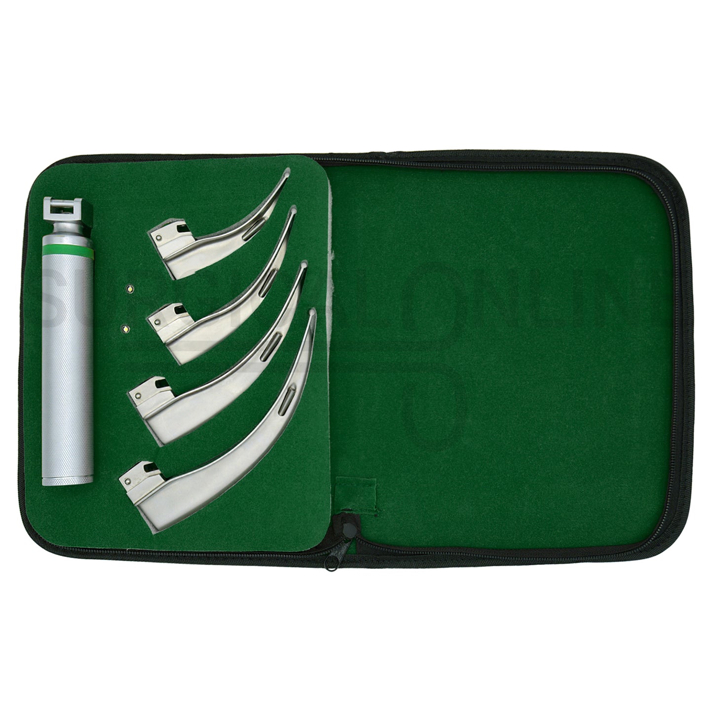 Fiber Optic Laryngoscope Macintosh Set With Carrying Case