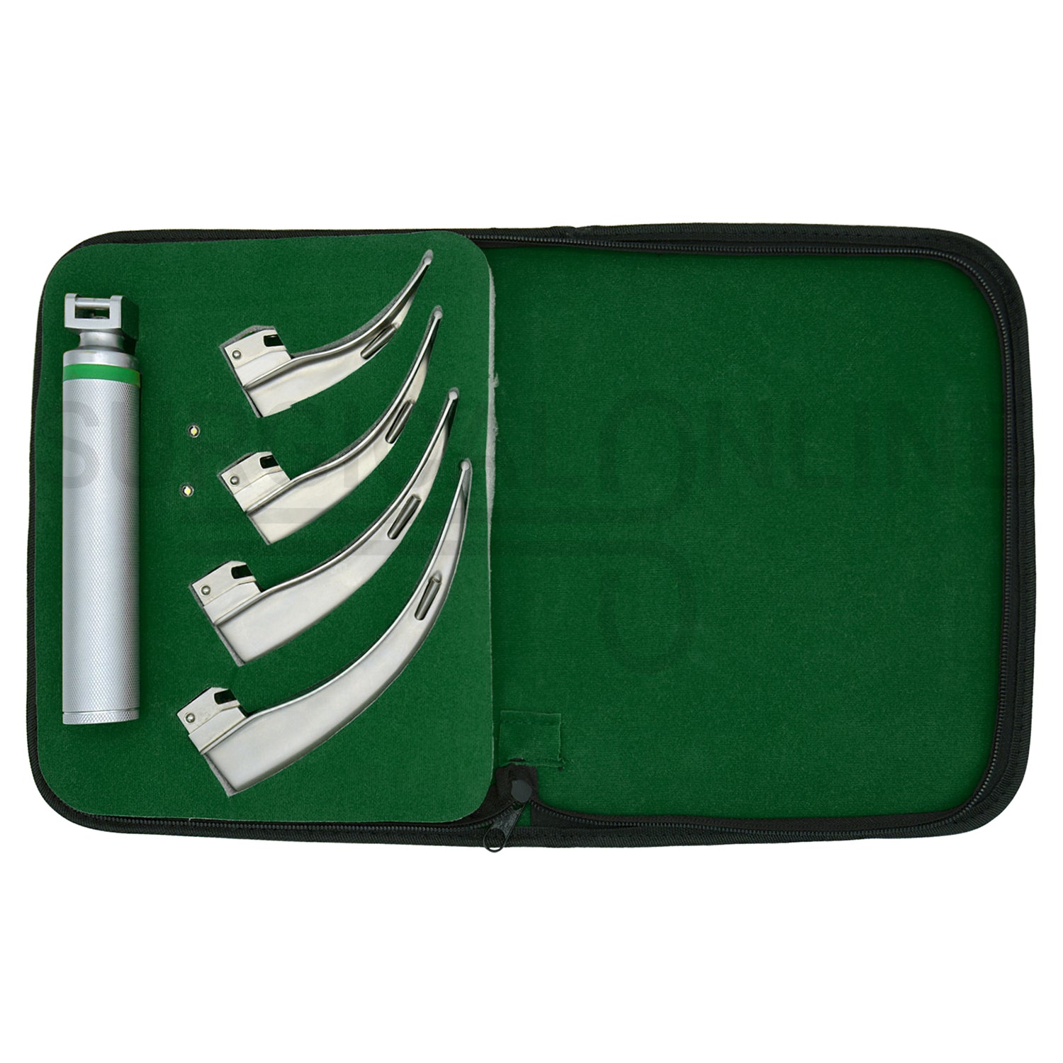 Fiber Optic Laryngoscope Macintosh Set With Carrying Case
