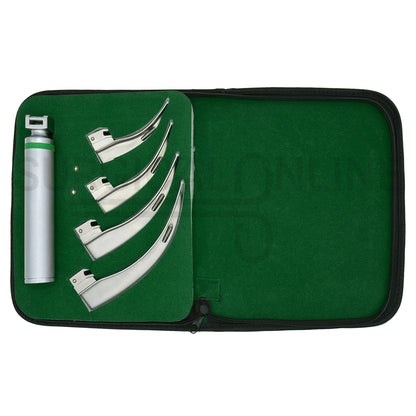 Fiber Optic Laryngoscope Macintosh Set With Carrying Case