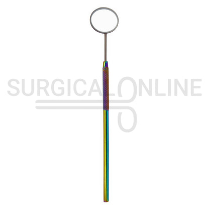 Multi Rainbow Color Dental Mouth Mirror #5 With Handle 6.5″