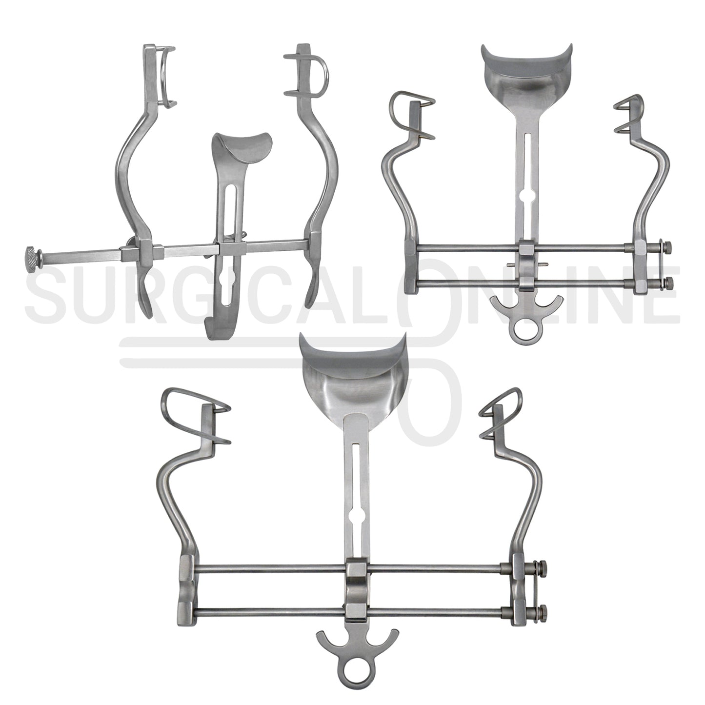 3 Pcs Balfour Abdominal Retractor 4.00" 7.00" & 10.00" Spread Set