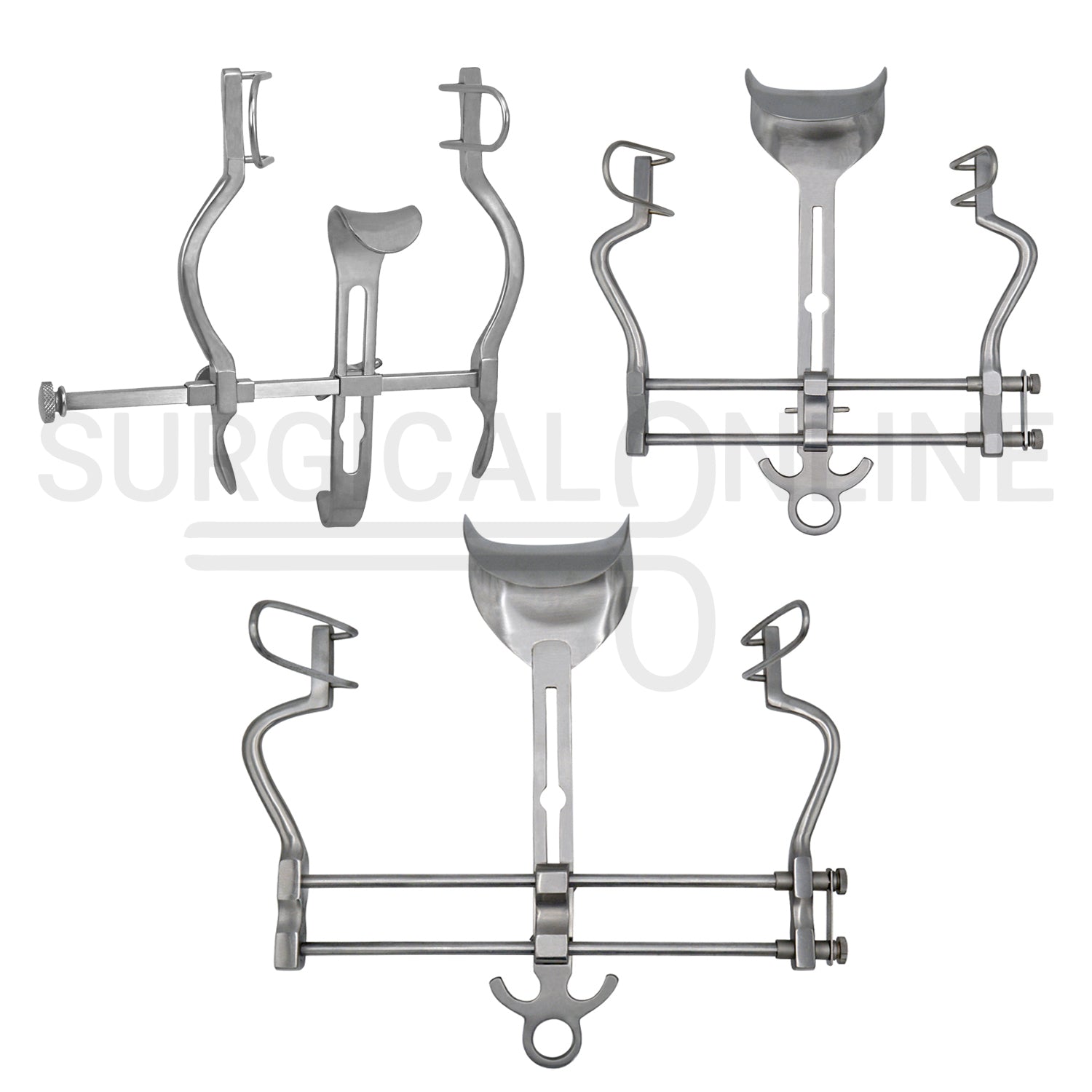 3 Pcs Balfour Abdominal Retractor 4.00" 7.00" & 10.00" Spread Set