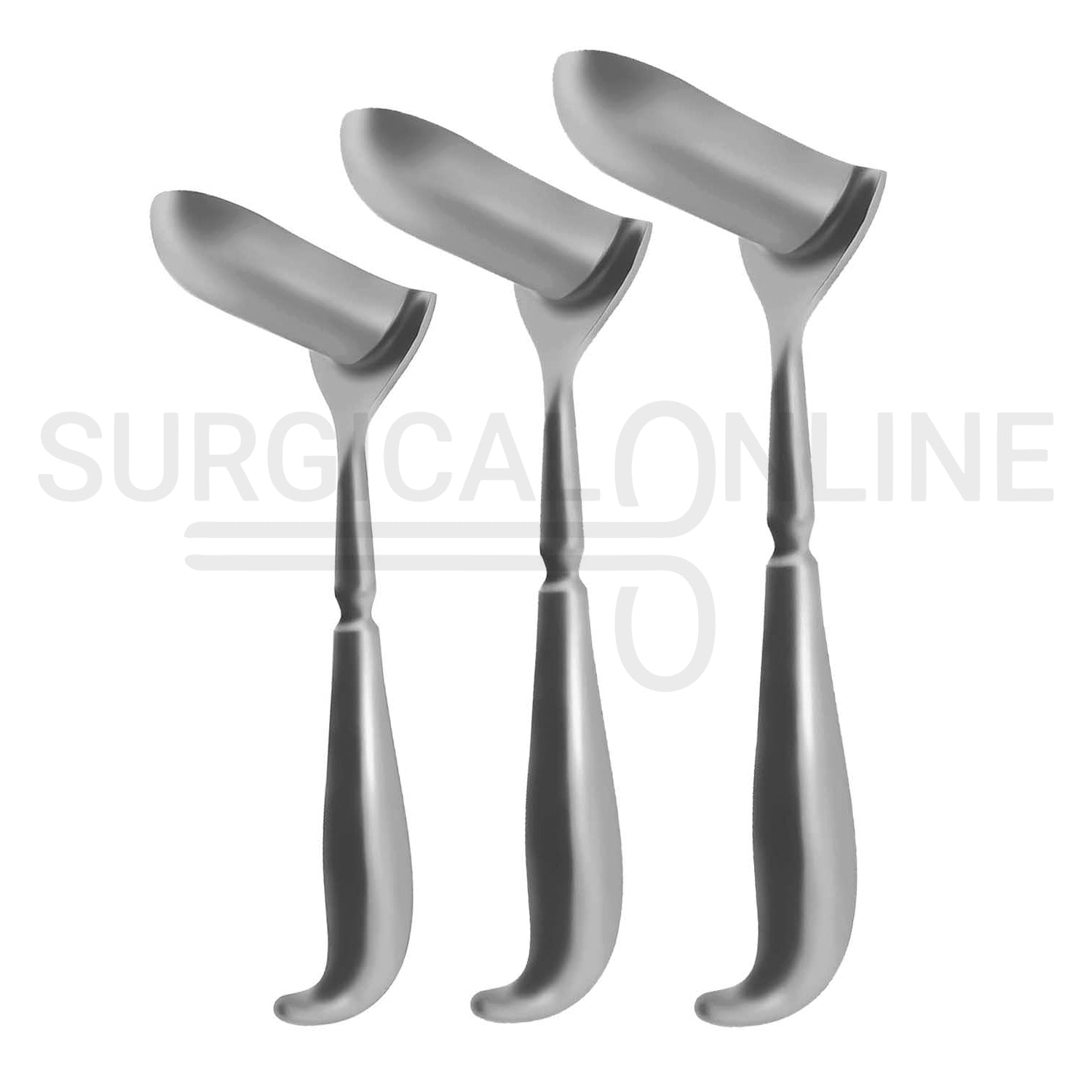 3 Pcs Hill Ferguson Rectal Retractor Small, Medium, & Large Blades Set