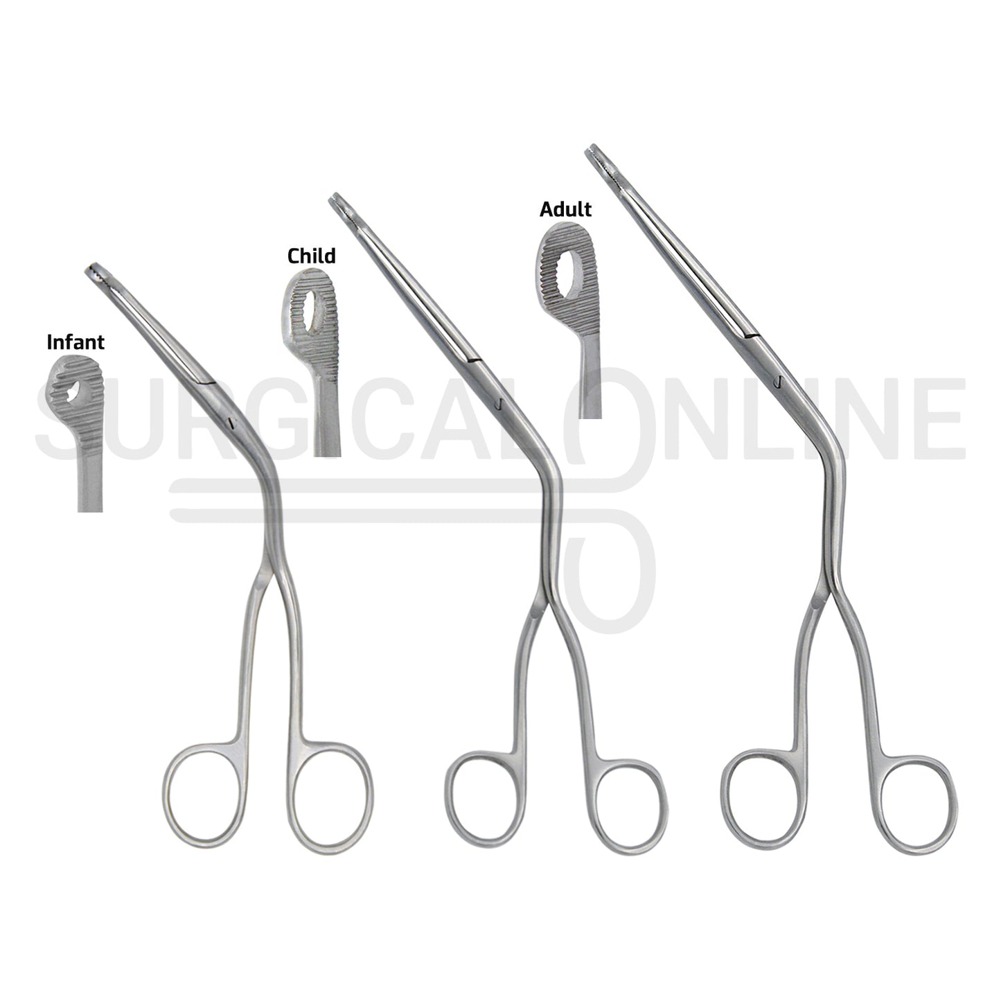 3 Pcs Magill Catheter Forceps 6", 8" & 10" Set