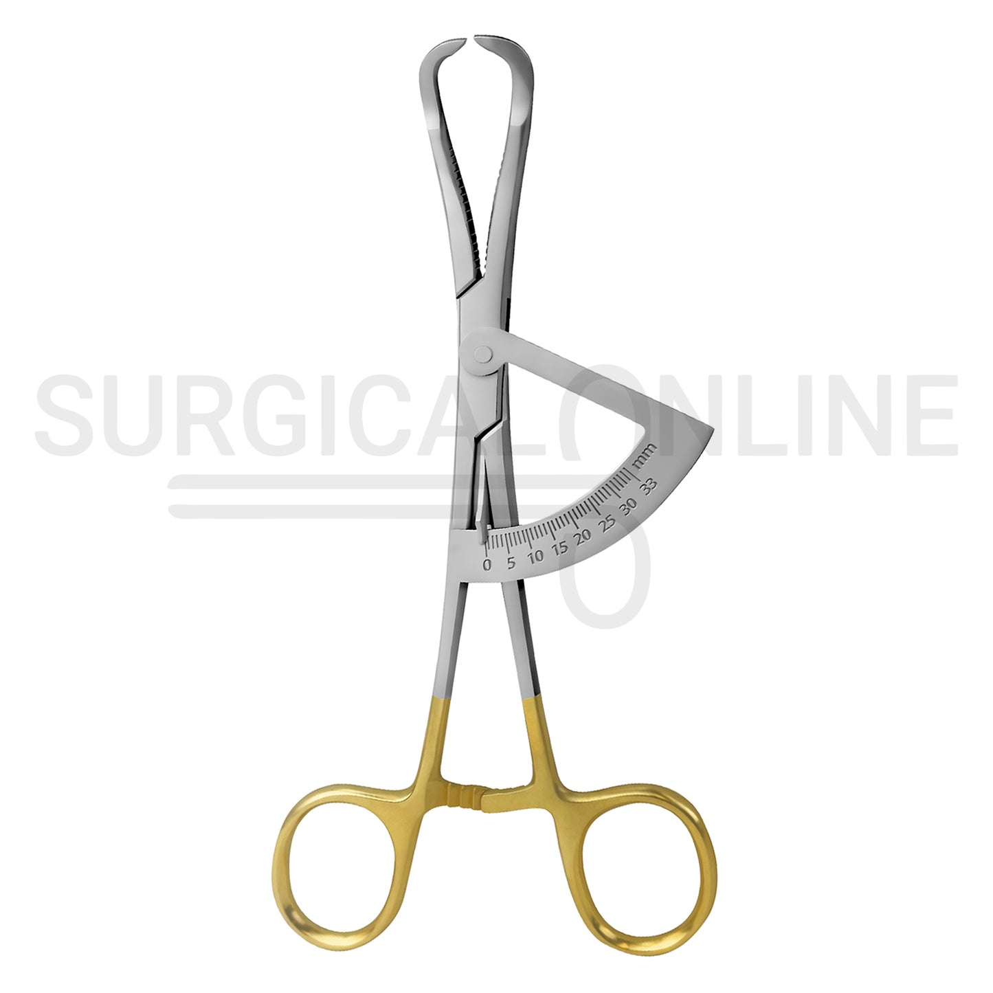 Bone Ridge Mapping Caliper 6.5″ 0–35mm Scale W/Gold Handles
