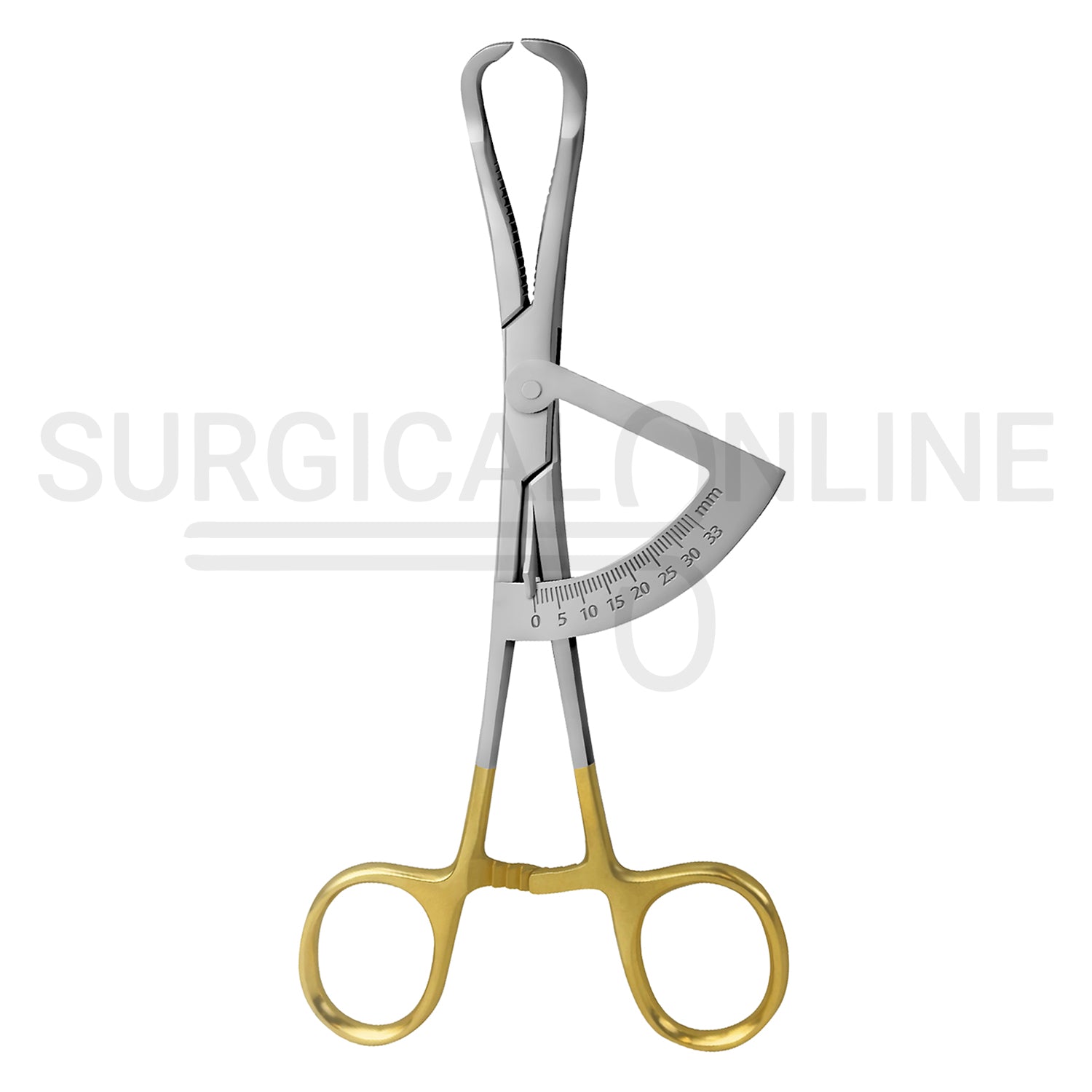 Bone Ridge Mapping Caliper 6.5″ 0–35mm Scale W/Gold Handles