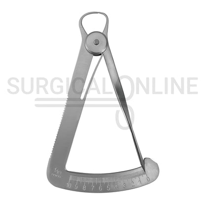 Crown Gauge Iwanson Spring Caliper 4″ Sharp Tips 0–10mm Scale