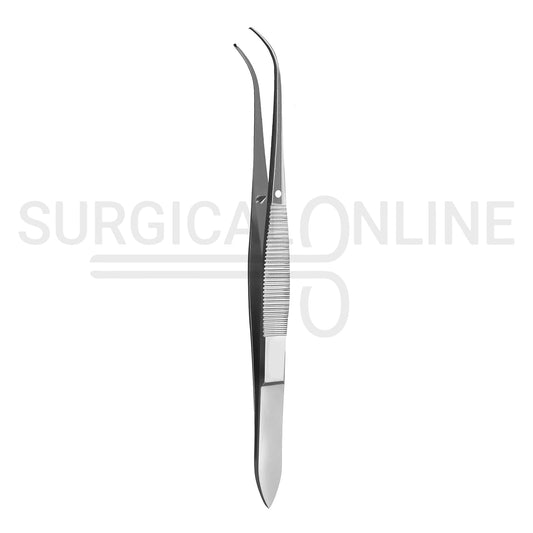 Iris Tissue Forceps 1X2 Teeth Full Curved. 4.00"