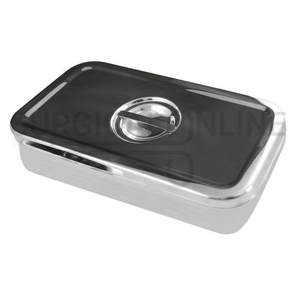 Instrument Sterilization Tray 8″ × 4″ × 2″ With Recessed Grip Lid