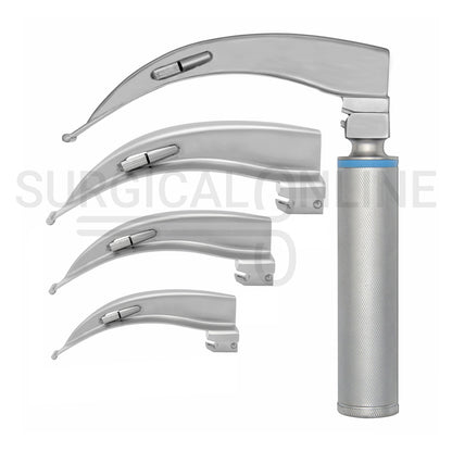 Conventional Laryngoscope Macintosh 4 Blades & 1 Handle Set