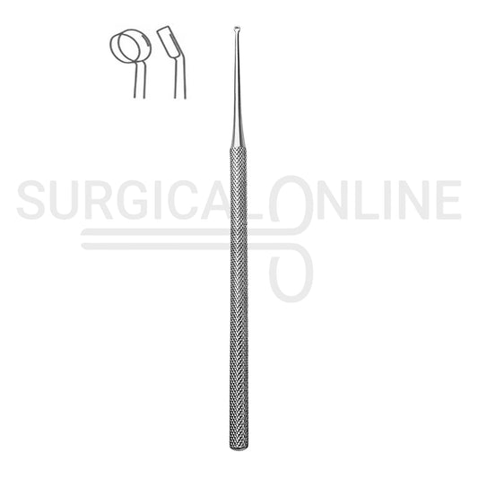 Buck Ear Curette 6.5″ Angled Sharp Blade #0