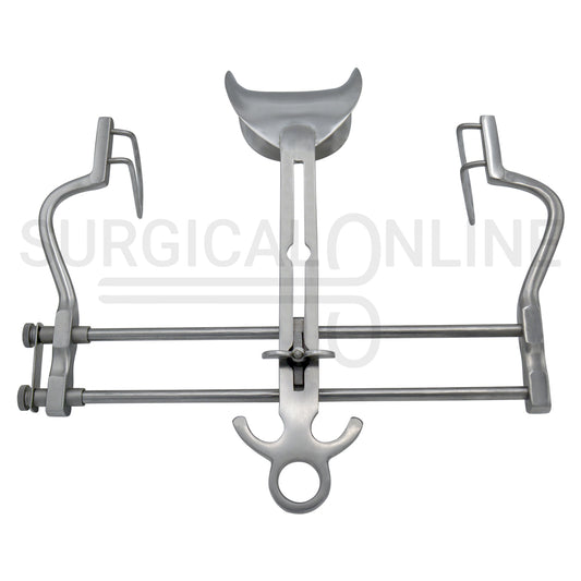 Balfour Abdominal Retractor 10.00" Spread With Fenestrated Blades