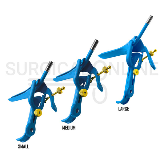 3 Pcs LLETZ LEEP Pederson Vaginal Speculum Blue Coated S, M & L Set