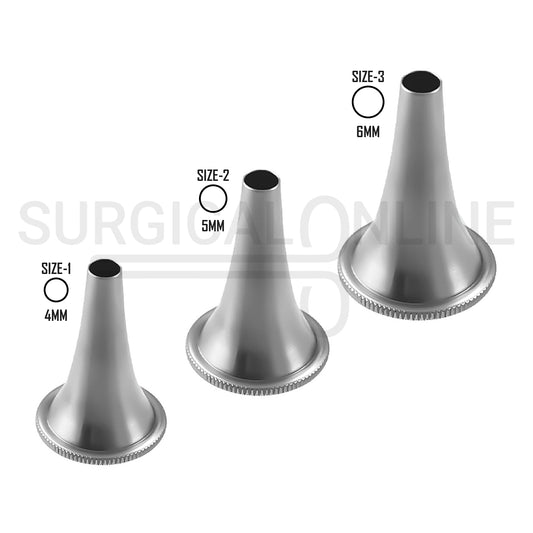3 Pcs Toynbee Ear Specula Speculum Sizes 1, 2, & 3 Set